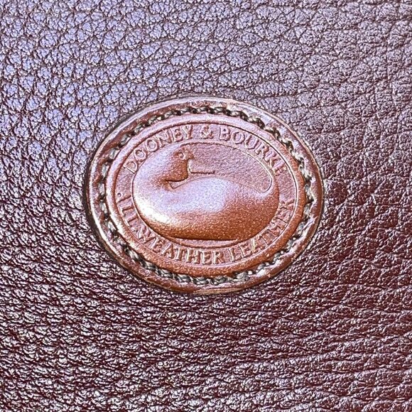 Dooney & Bourke Women’s Brown All-Weather Leather Gold Hardware Shoulder Tote - Picture 5 of 12